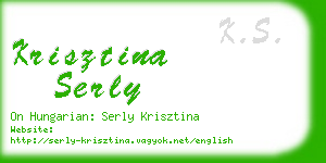 krisztina serly business card